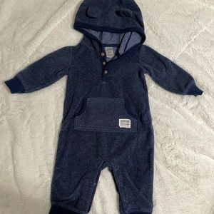 Carter’s Fleece Jumpsuits for baby boys. Size 6M.